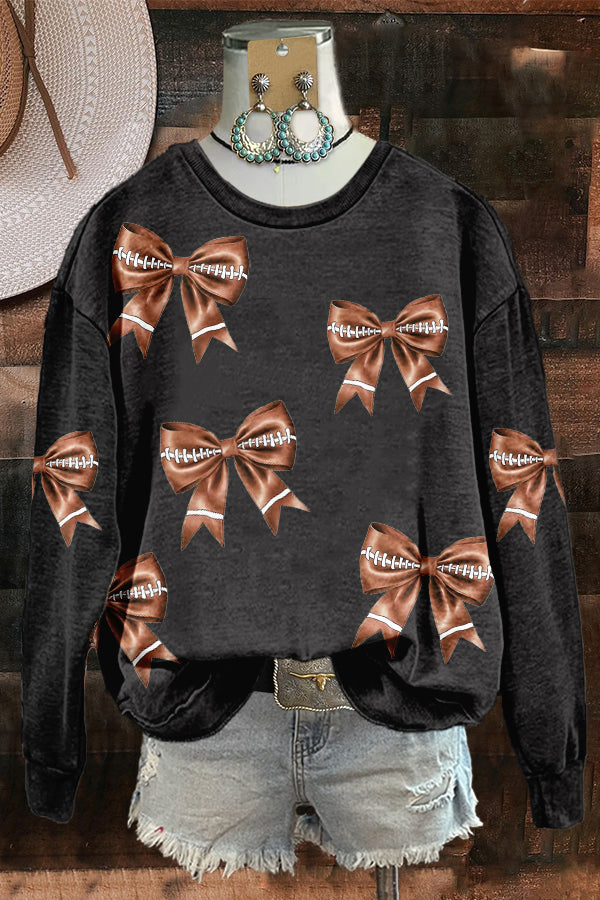 Football Bowl Gameday Print Sweatshirt