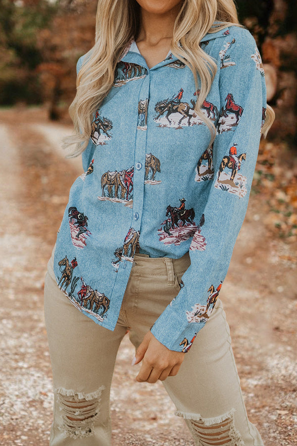 Western Ranch Print Shirt