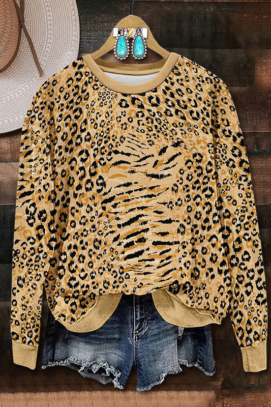 Leopard Tiger Print Sweatshirt