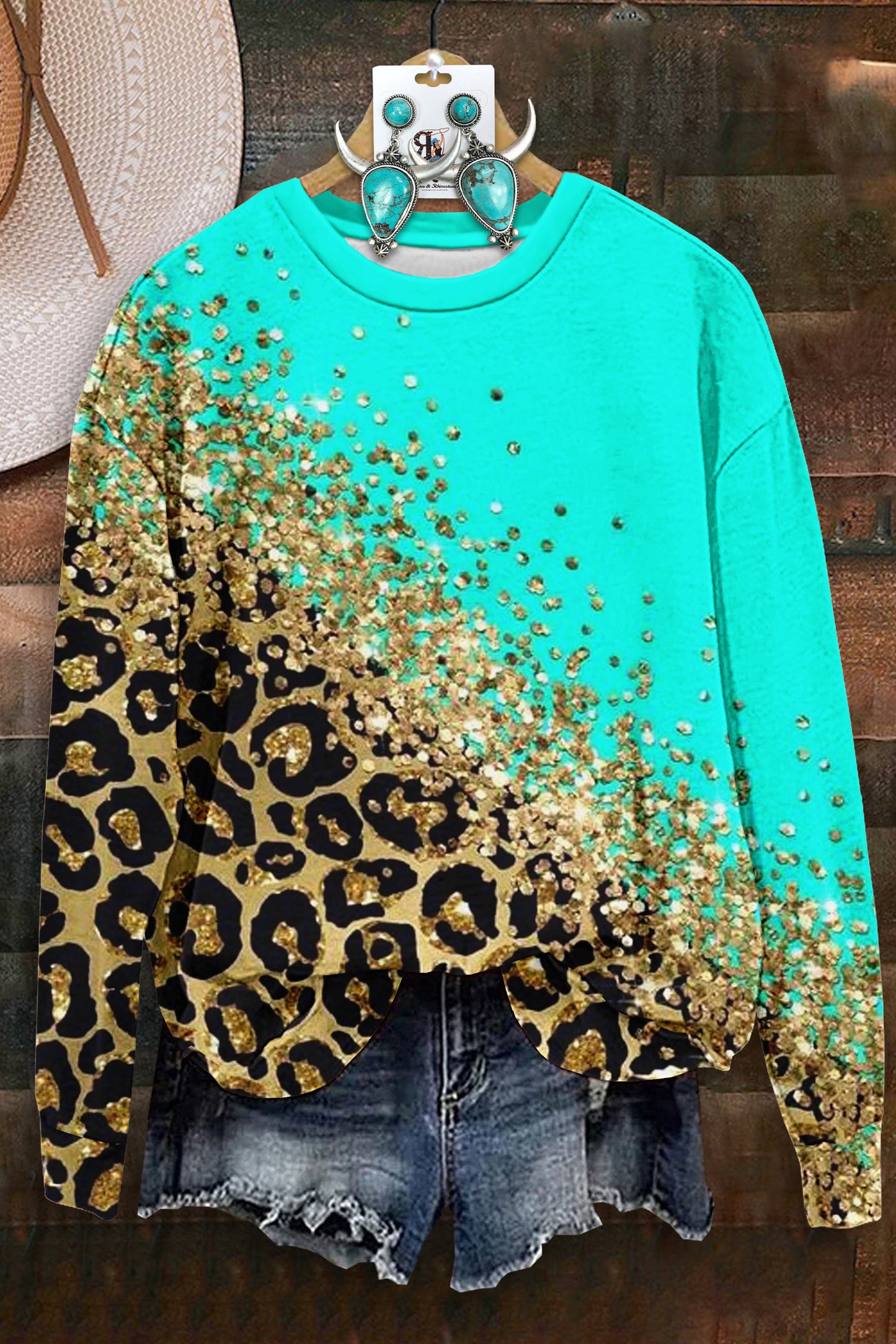 Classic Leopard Print Long Sleeve Top